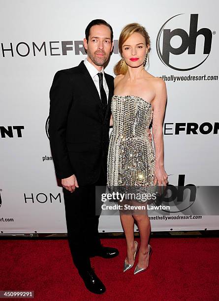 Director Michael Polish and actress Kate Bosworth arrive to the premiere of "Homefront" at Planet Hollywood Resort & Casino on November 20, 2013 in...