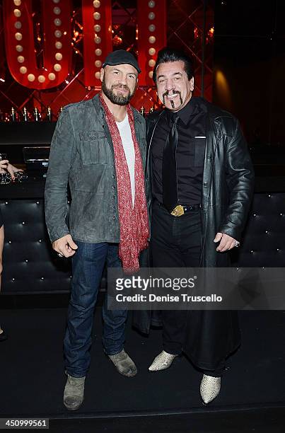 Randy Couture and Chuck Zito attend the Homefront premiere at Planet Hollywood Resort & Casino on November 20, 2013 in Las Vegas, Nevada.