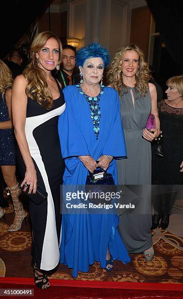 Tv personality Lili Estefan, actress Lucia Bose, and model Rebecca de Alba attend the 2013 Person of the Year honoring Miguel Bose at the Mandalay...