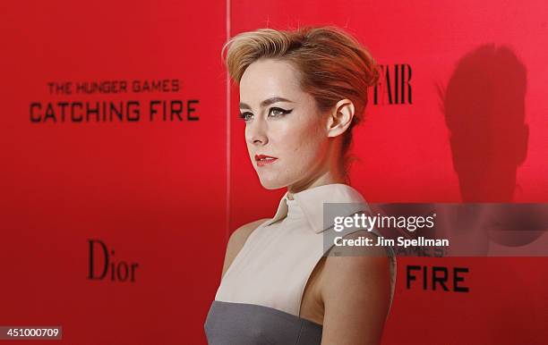 Actress Jena Malone attends the "Hunger Games: Catching Fire" New York Premiere at AMC Lincoln Square Theater on November 20, 2013 in New York City.