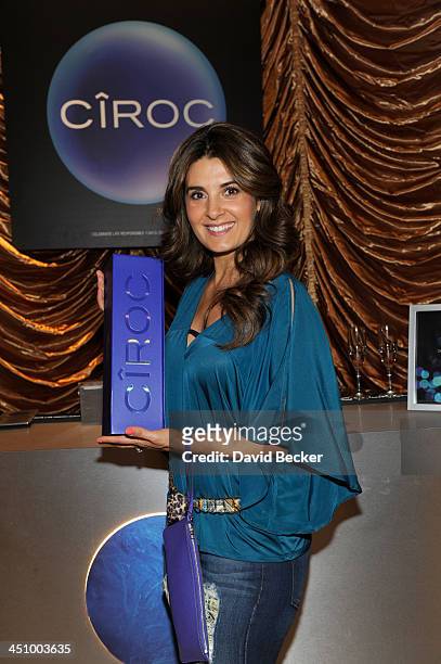 Actress Mayrin Villanueva attends a gift lounge during the 14th annual Latin GRAMMY Awards at the Mandalay Bay Events Center on November 20, 2013 in...