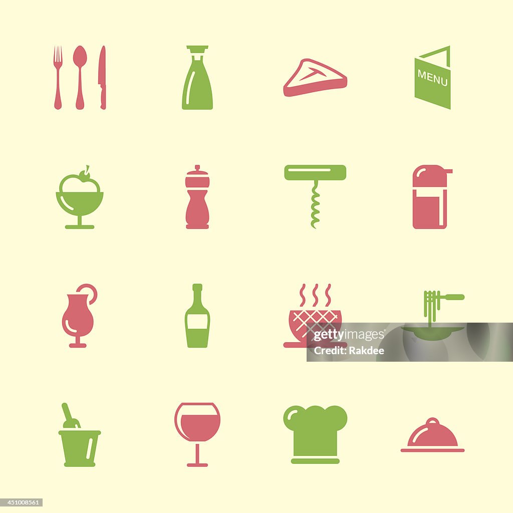 Restaurant Icons - Color Series | EPS10