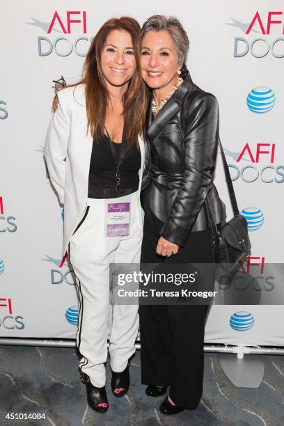 Nicole Boxer and Senator Barbara Boxer attend a reception following a screening of "How I Got Over" during the AFI DOCS Documentary Film Festival at...