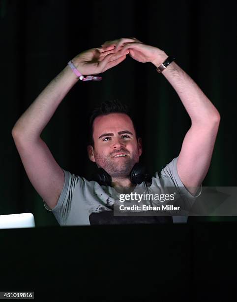 Producer Gareth Emery performs during the 18th annual Electric Daisy Carnival at Las Vegas Motor Speedway on June 21, 2014 in Las Vegas, Nevada.