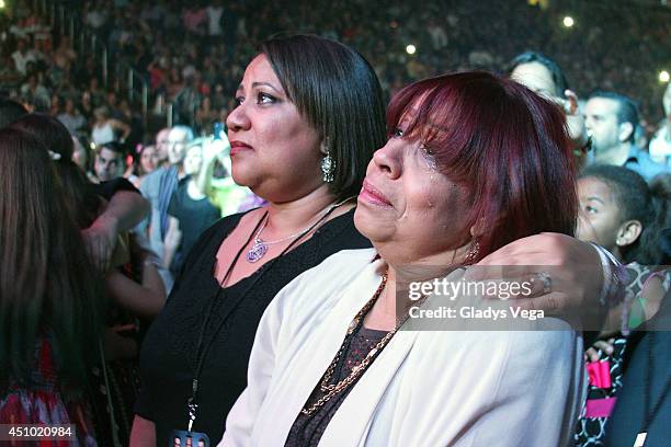 Cheo Feliciano's daughter, Michelle Feliciano and her mother, Cheo Feliciano's widow, Coco Feliciano attend "Dos Soneros Cantan A Cheo Feliciano"...