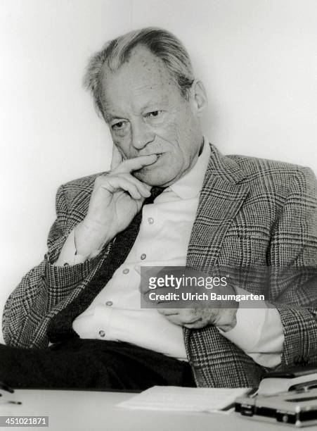 Willy Brandt , during an interview on November 10, 1983 in Bonn, Germany.