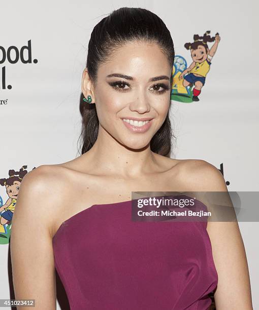 Actress Edy Ganem arrives at the Los Angeles Premiere of "La Golda" at The Crest on June 21, 2014 in Los Angeles, California.