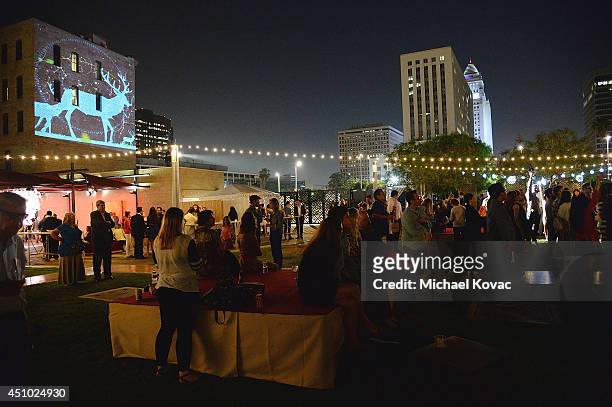 General view of atmosphere at the "More Than a Cone" art auction and campaign launch benefiting Best Friends Animal Society in Los Angeles where...