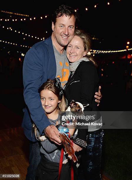 Rudy van Zyl and Jennifer Parker enjoy the "More Than a Cone" art auction and campaign launch benefiting Best Friends Animal Society in Los Angeles...