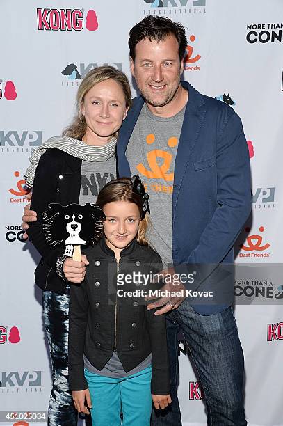 Jennifer Parker and Rudy van Zyl enjoy the "More Than a Cone" art auction and campaign launch benefiting Best Friends Animal Society in Los Angeles...