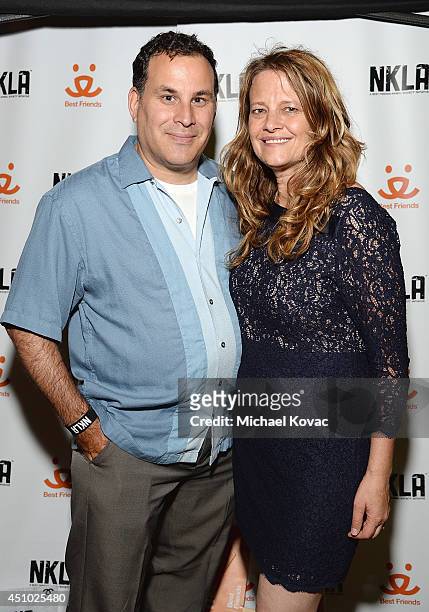 Greg Wolf and BFAS Celebrity & Entertainment Relations Manager Amy Wolf enjoy the "More Than a Cone" art auction and campaign launch benefiting Best...