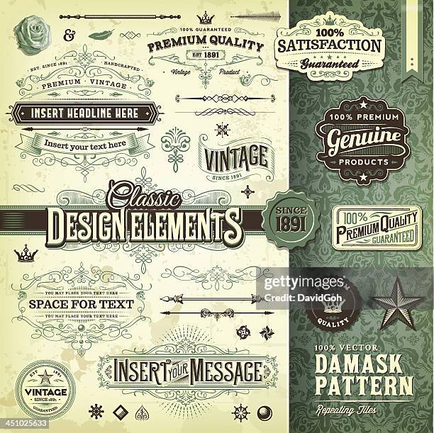 klassische design-elemente-toolkit - rahmen design stock-grafiken, -clipart, -cartoons und -symbole