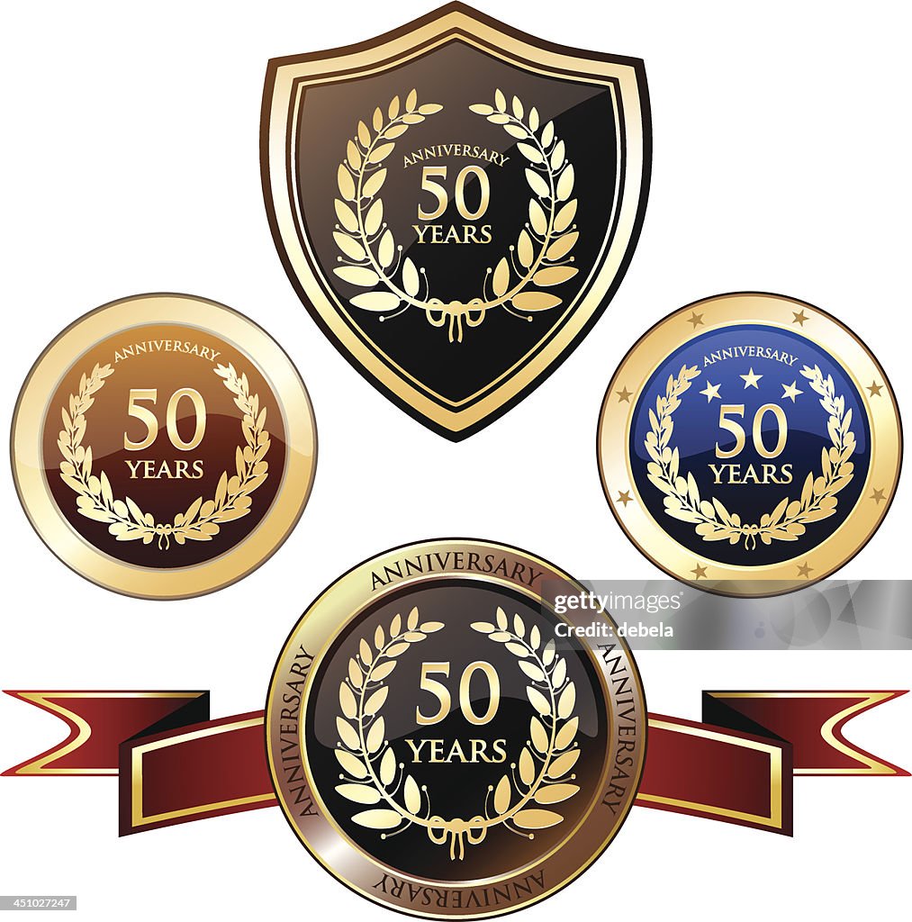 Anniversary Badge Heraldry - Fifty Years