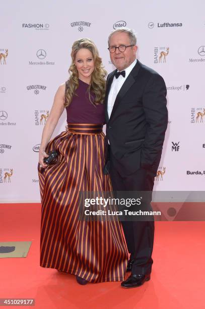Harald Krassnitzer and Ann-Kathrin Kramer attends the Bambi Awards 2013 at Stage Theater on November 14, 2013 in Berlin, Germany.