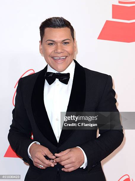 Singer Victor Florencio arrives at the 2013 Latin Recording Academy Person Of The Year Tribute Honoring Miguel Bose at the Mandalay Bay Convention...