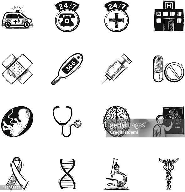 stockillustraties, clipart, cartoons en iconen met healthcare, part 2 - aesculaap