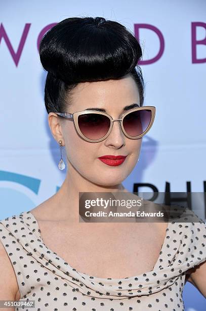 Burlesque performer Dita Von Teese arrives at the Hollywood Bowl Opening Night and Hall of Fame Inductions event at the Hollywood Bowl on June 21,...