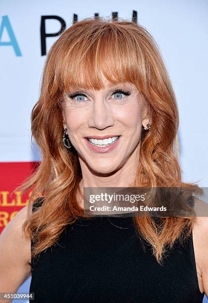 Comedian Kathy Griffin arrives at the Hollywood Bowl Opening Night and Hall of Fame Inductions event at the Hollywood Bowl on June 21, 2014 in...