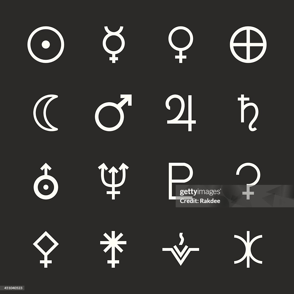 Sonnensystem-Icons-weiße Serie/EPS10