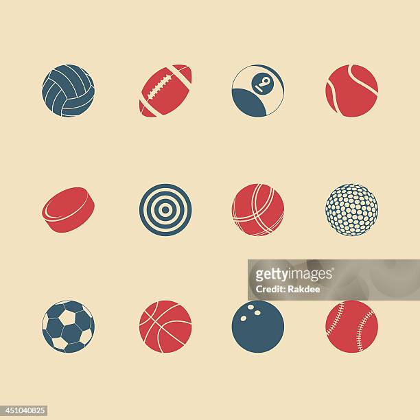 sports icons - color series | eps10 - pool ball stock illustrations