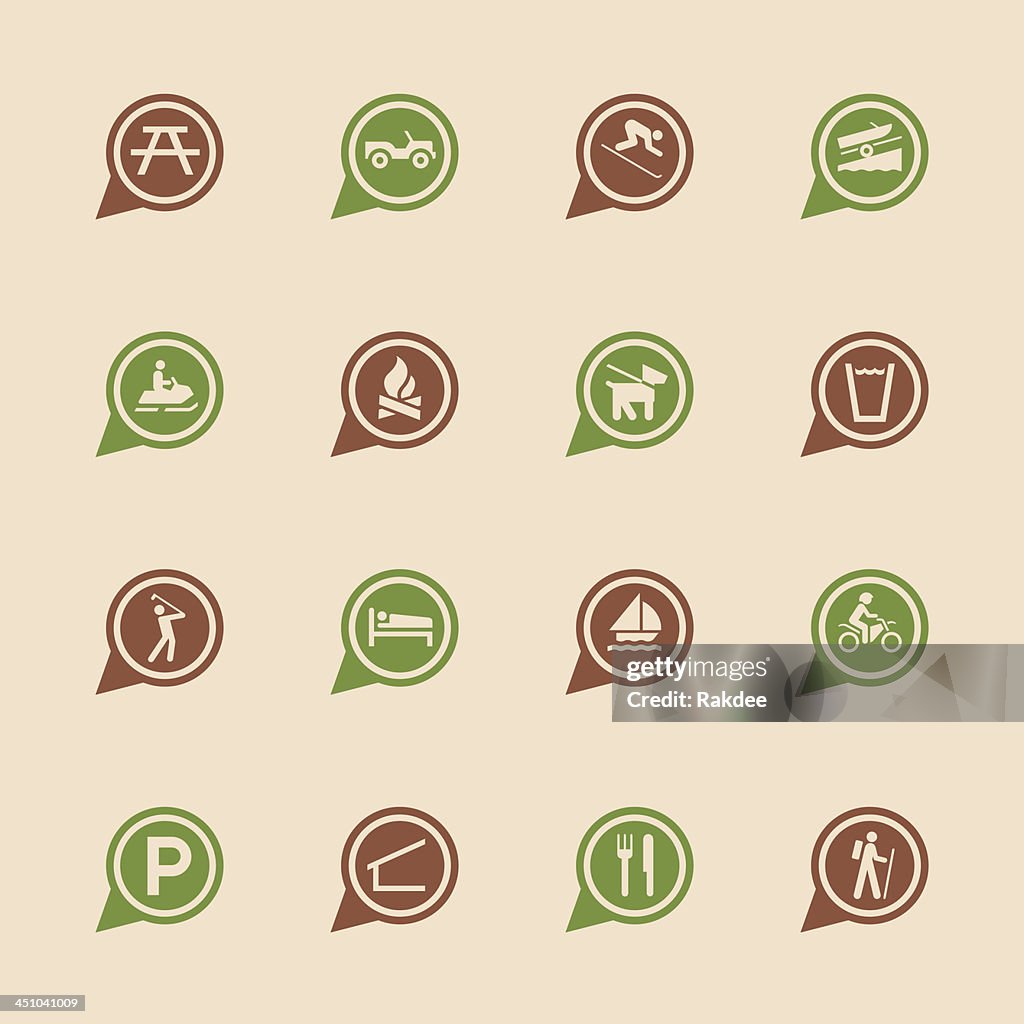 Map Sign Icons Set 2 - Color Series | EPS10