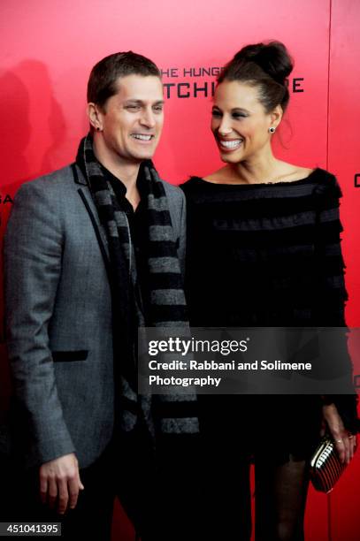 Rob Thomas and Marisol Thomas attends the "Hunger Games: Catching Fire" New York Premiere at AMC Lincoln Square Theater on November 20, 2013 in New...