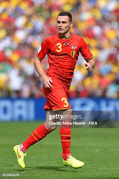 Thomas Vermaelen of Belgium in action during the 2014 FIFA World Cup Brazil Group H match between Belgium and Russia at Maracana on June 22, 2014 in...