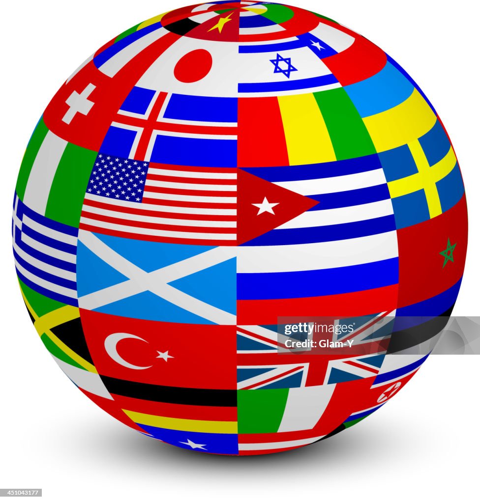 Sphere Flags Sphere With World Flags High-Res Vector Graphic - Getty Images