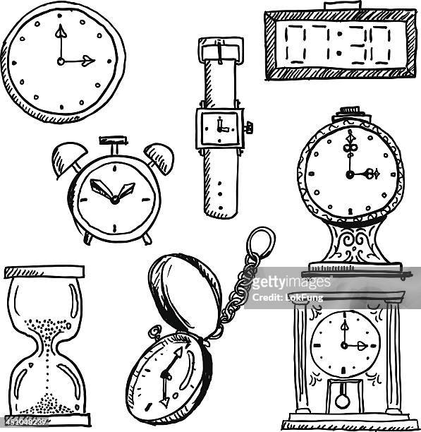479 Old Clock Drawing High Res Illustrations - Getty Images