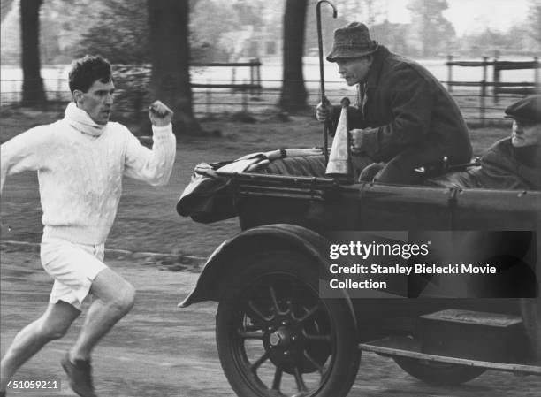 Actors Ian Holm and Ben Cross in a scene from the film 'Chariots of Fire', 1981.