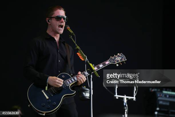 Paul Banks of Interpol performs on day 3 at the Southside Festival 2014 on June 22, 2014 in Neuhausen, Germany.