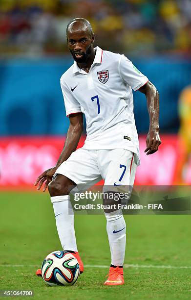 DaMarcus Beasley of the United States in action during the 2014 FIFA World Cup Brazil Group G match between USA and Portugal at Arena Amazonia on...