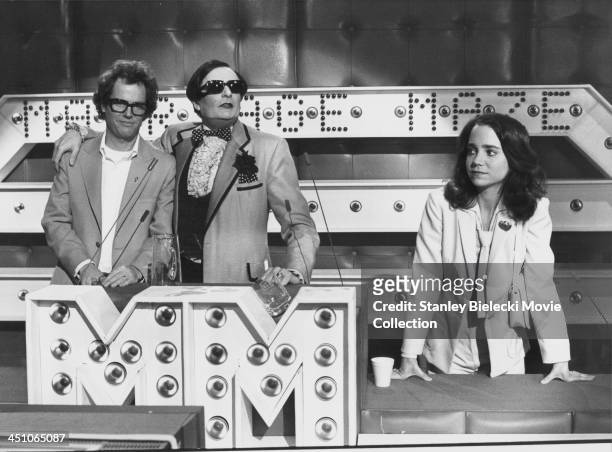 Actors Jessica Harper, Barry Humphries and Cliff De Young, in a scene from the film 'Shock Treatment', 1981.