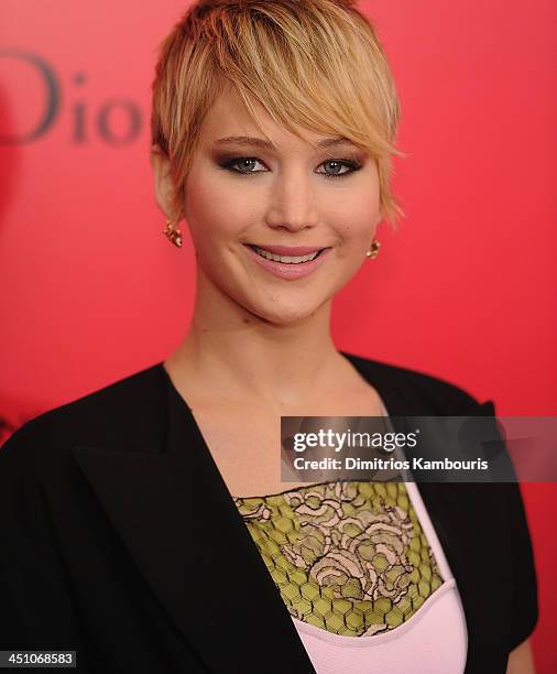 Jennifer Lawrence attends the 'Hunger Games: Catching Fire' New York Premiere at AMC Lincoln Square Theater on November 20, 2013 in New York City.