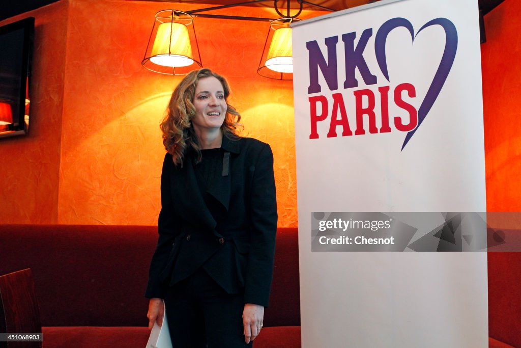 Nathalie Kosciusko-Morizet, Right-Wing UMP Party Candidate For Mayoral Elections In Paris Gives A Press Conference