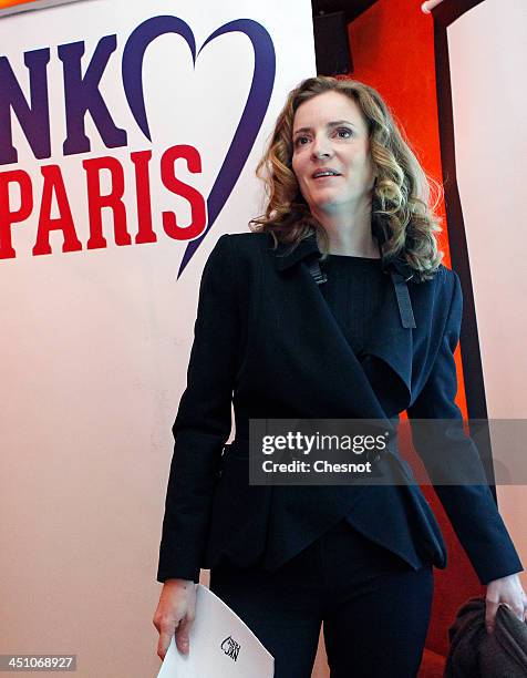 Nathalie Kosciusko-Morizet, Right-wing UMP Party candidate for the March 2014 Paris mayoral elections attends a press conference on November 21, 2013...