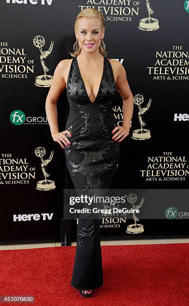 Actress Jessica Collins arrives at the 41st Annual Daytime Emmy Awards at The Beverly Hilton Hotel on June 22, 2014 in Beverly Hills, California.
