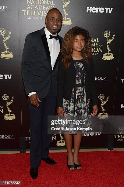 Actor Wayne Brady and Maile Masako Brady attends The 41st Annual Daytime Emmy Awards at The Beverly Hilton Hotel on June 22, 2014 in Beverly Hills,...