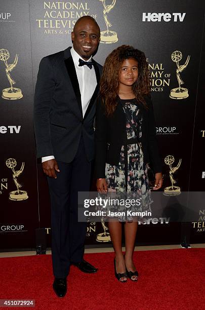 Actor Wayne Brady and Maile Masako Brady attends The 41st Annual Daytime Emmy Awards at The Beverly Hilton Hotel on June 22, 2014 in Beverly Hills,...