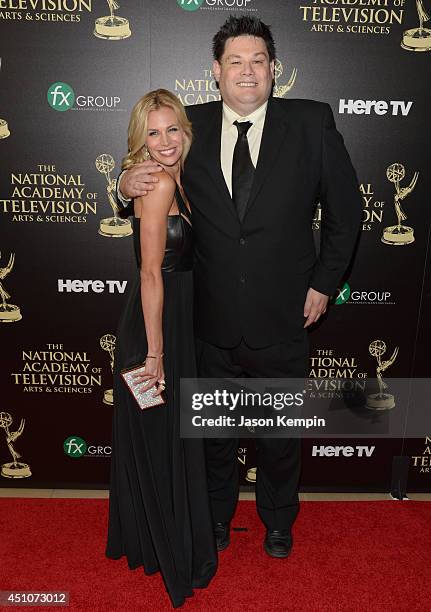 Personalities Mark Labbett and Brooke Burns attends The 41st Annual Daytime Emmy Awards at The Beverly Hilton Hotel on June 22, 2014 in Beverly...