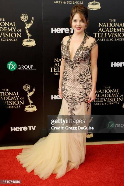 Actress Jen Lilley arrives at the 41st Annual Daytime Emmy Awards at The Beverly Hilton Hotel on June 22, 2014 in Beverly Hills, California.