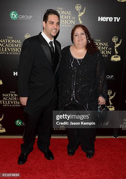 Producers Chris Cicala and Teresa Cicala attend The 41st Annual Daytime Emmy Awards at The Beverly Hilton Hotel on June 22, 2014 in Beverly Hills,...