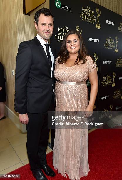 Comedian Brian McDaniel and Angelica McDaniel attends The 41st Annual Daytime Emmy Awards at The Beverly Hilton Hotel on June 22, 2014 in Beverly...
