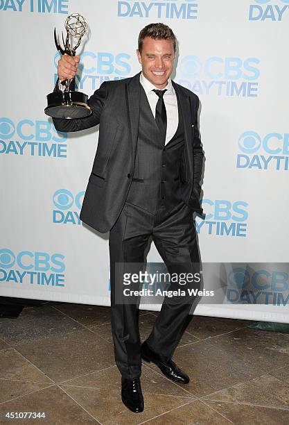 Actor Billy Miller attends the 41st Annual Daytime Emmy Awards CBS after party at The Beverly Hilton Hotel on June 22, 2014 in Beverly Hills,...