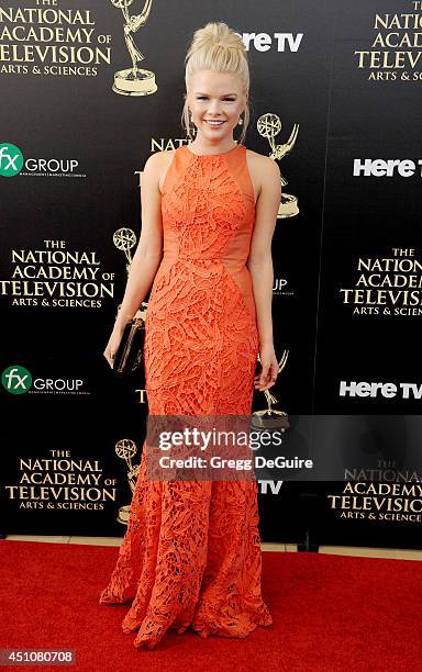 Actress Kelli Goss arrives at the 41st Annual Daytime Emmy Awards at The Beverly Hilton Hotel on June 22, 2014 in Beverly Hills, California.