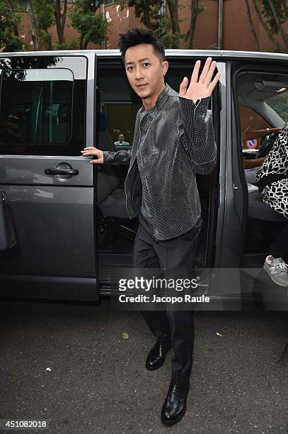 Han Geng attends the Emporio Armani show during Milan Menswear Fashion Week Spring Summer 2015 on June 23, 2014 in Milan, Italy.
