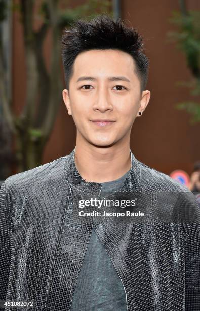 Han Geng attends the Emporio Armani show during Milan Menswear Fashion Week Spring Summer 2015 on June 23, 2014 in Milan, Italy.