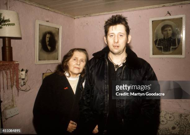 Singer and musician Shane MacGowan, of the Pogues, with his mother, Therese, at the family home in Nenagh, Tipperary, Ireland, 1997. MacGowan's...