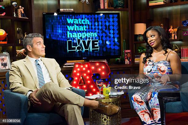 Pictured : Andy Cohen and Kandi Burruss --