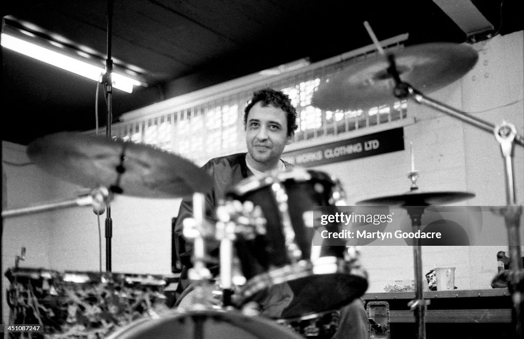 Rene Stone Roses Reni drummer with The Stone Roses rehearses in Manchester , United ...